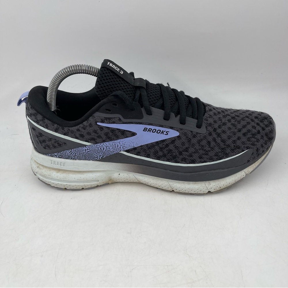 Brooks Women’s Trace 3-SZ 10-Blackened Pearl Skylight Iris Lace-Up Running Shoe